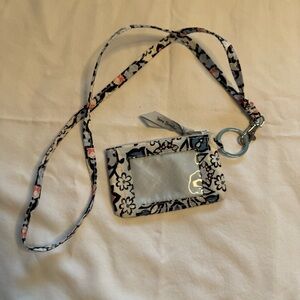 Vera Bradley Floral ID Holder with Lanyard